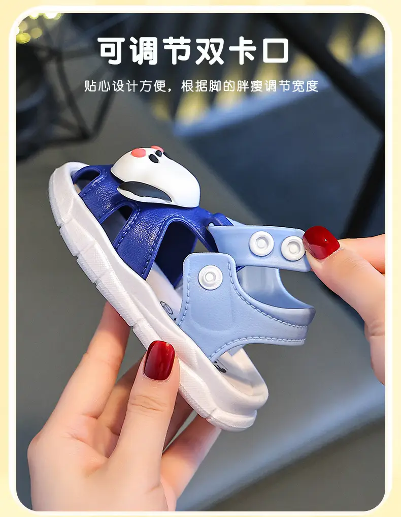 Blue Cartoon Baby Toe Cap Sandals for Kids 0-3Y — feature 8