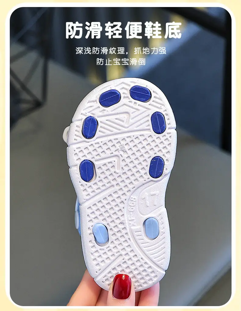 Blue Cartoon Baby Toe Cap Sandals for Kids 0-3Y — feature 9