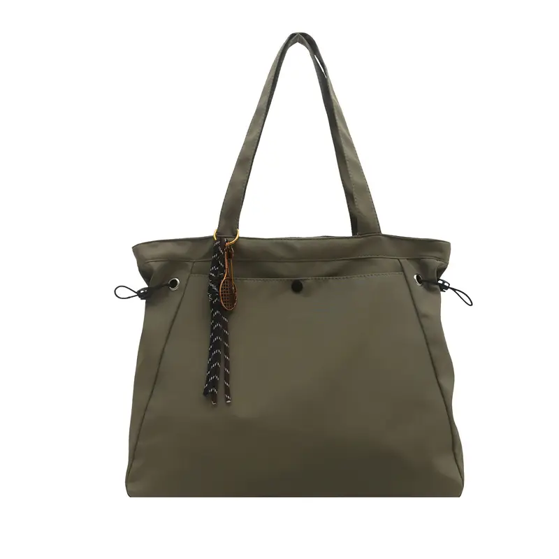 Large Capacity Olive Green Shoulder Tote Bag - Image 15