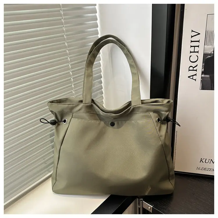 Large Capacity Olive Green Shoulder Tote Bag — feature 24