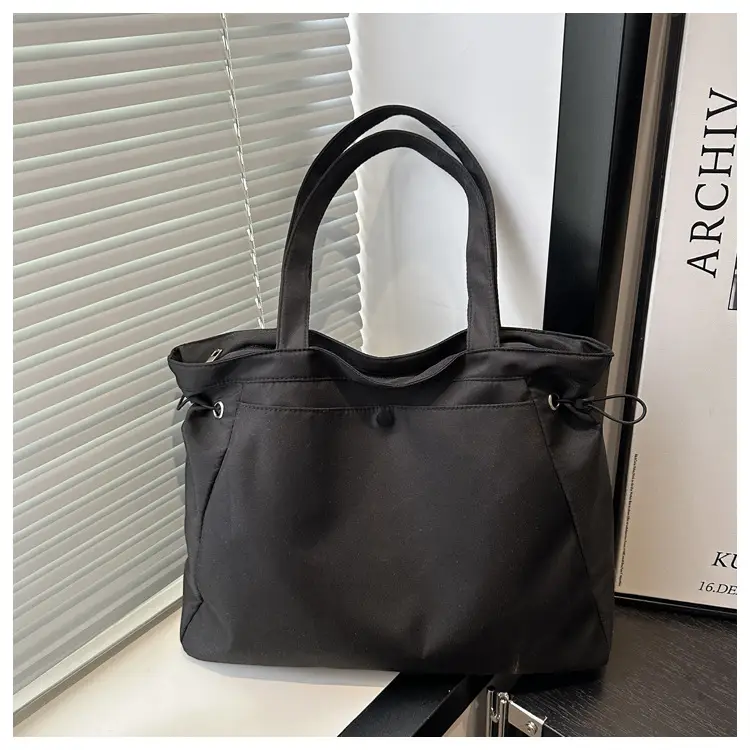 Large Capacity Olive Green Shoulder Tote Bag - Image 6