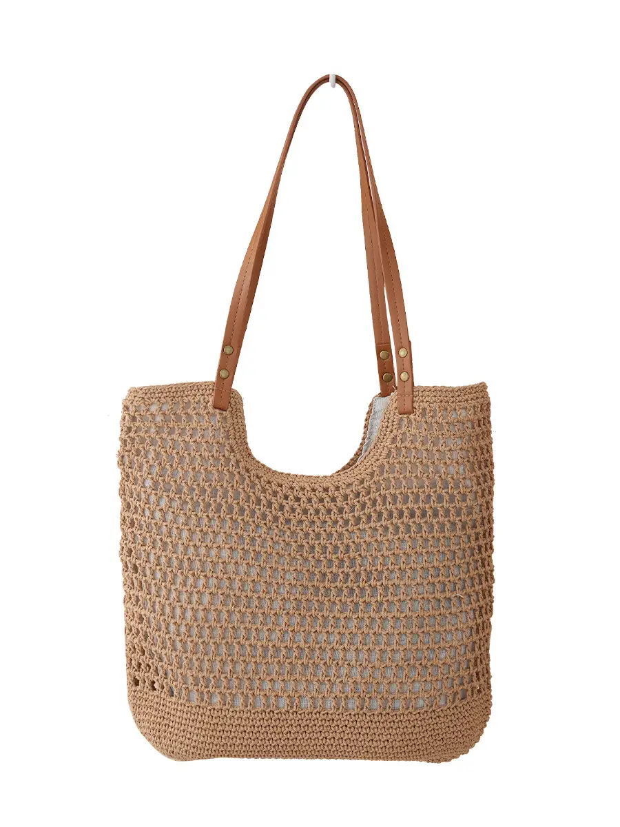 Women Straw Woven Shoulder Bags Set of 4
