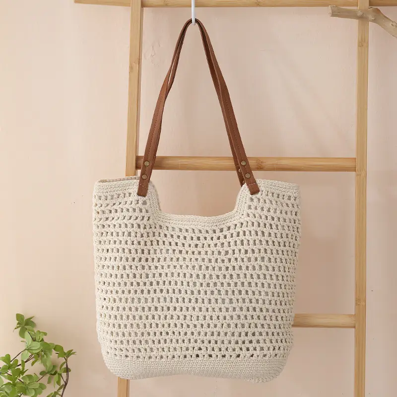 Women Straw Woven Shoulder Bags Set of 4