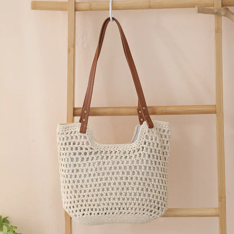 Women Straw Woven Shoulder Bags Set of 4