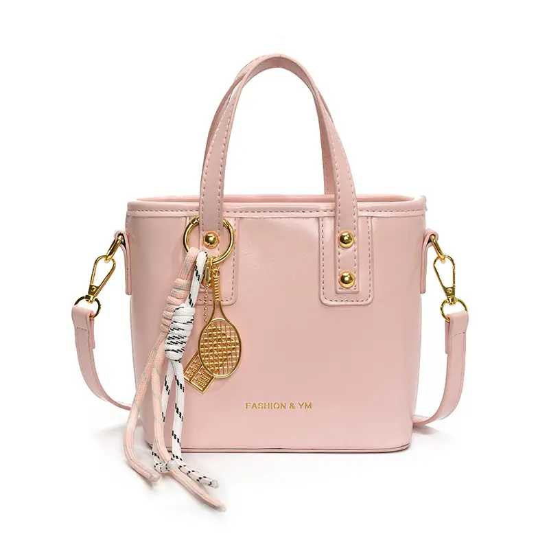 Women's White Leather Shoulder Bag with Gold Chain - Image 3