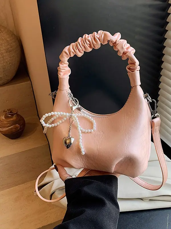 White Elastic Handle Shoulder Bag 2026 New Model - Image 7