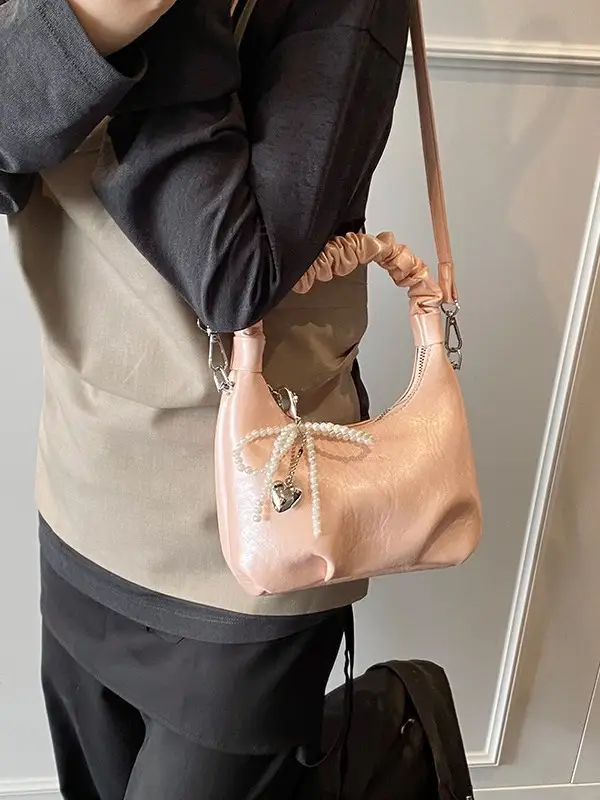 White Elastic Handle Shoulder Bag 2026 New Model - Image 8