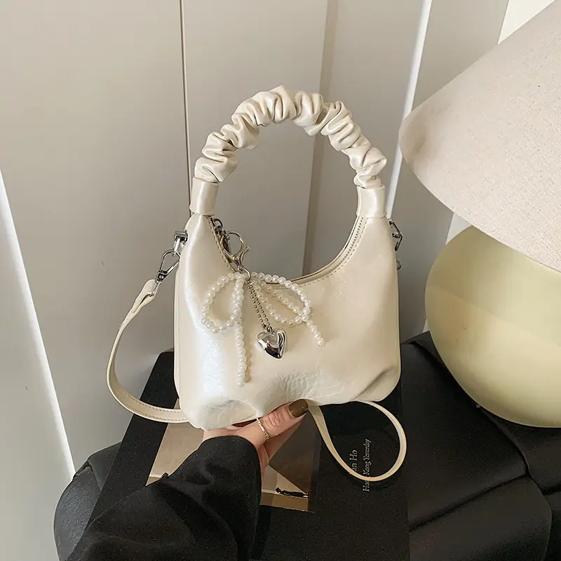 White Elastic Handle Shoulder Bag 2026 New Model - Image 4