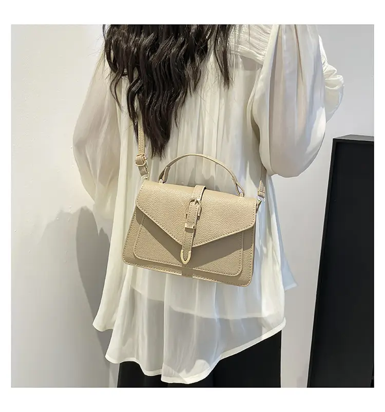 White Square Leather Shoulder Bag for Women — feature 11