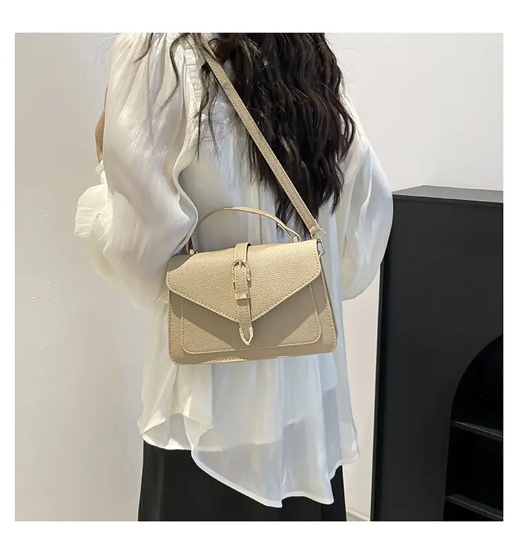 White Square Leather Shoulder Bag for Women — feature 12