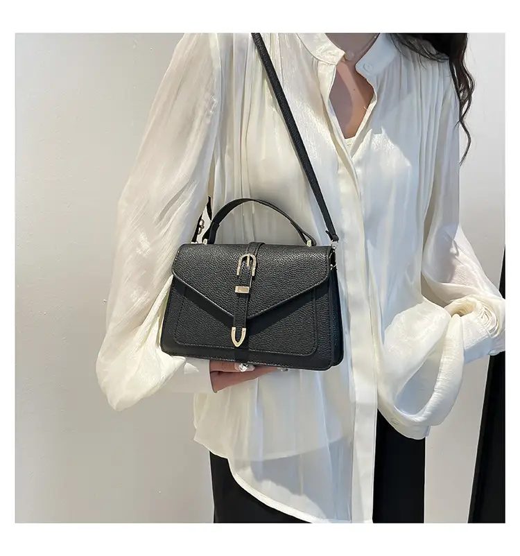 White Square Leather Shoulder Bag for Women — feature 13