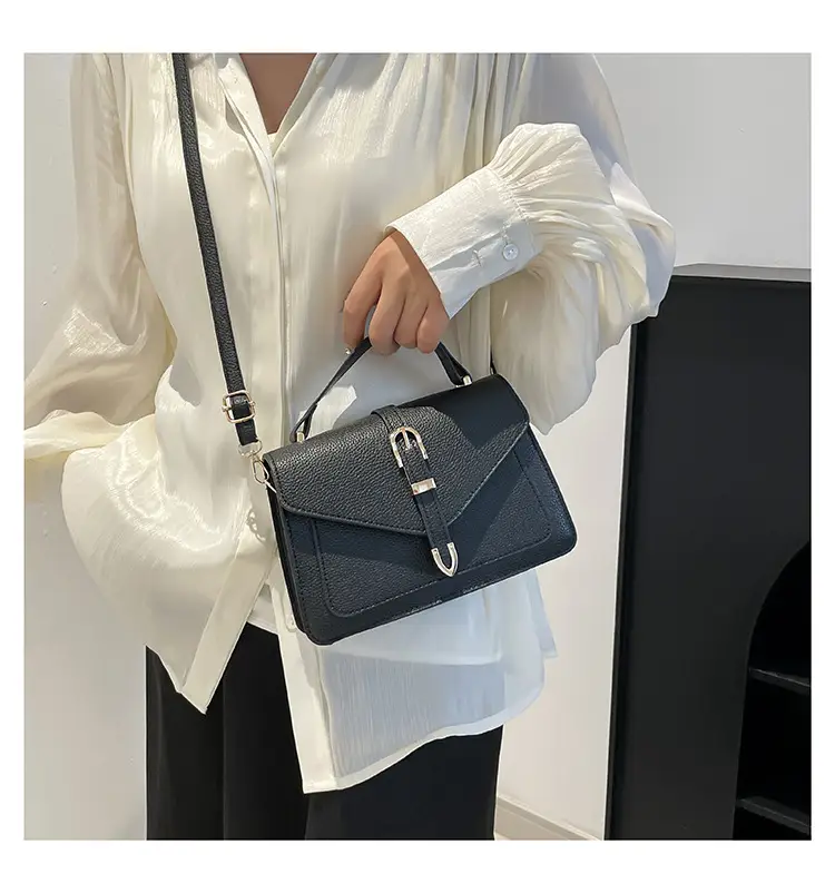 White Square Leather Shoulder Bag for Women — feature 15