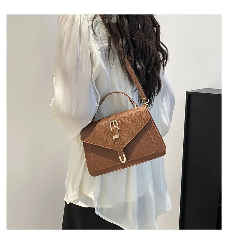 White Square Leather Shoulder Bag for Women — feature 17