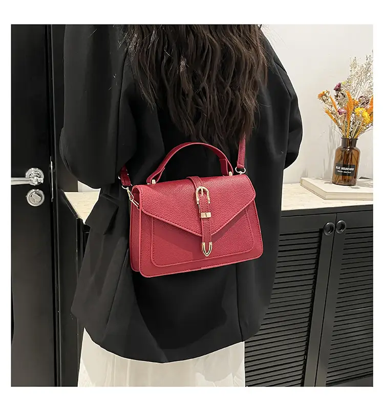White Square Leather Shoulder Bag for Women — feature 24