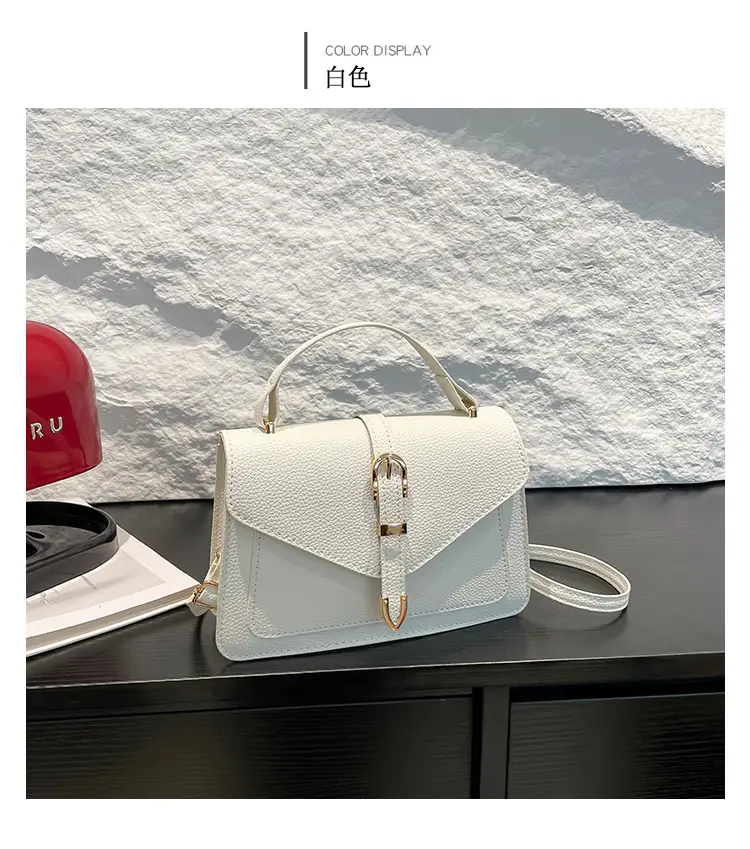 White Square Leather Shoulder Bag for Women — feature 26