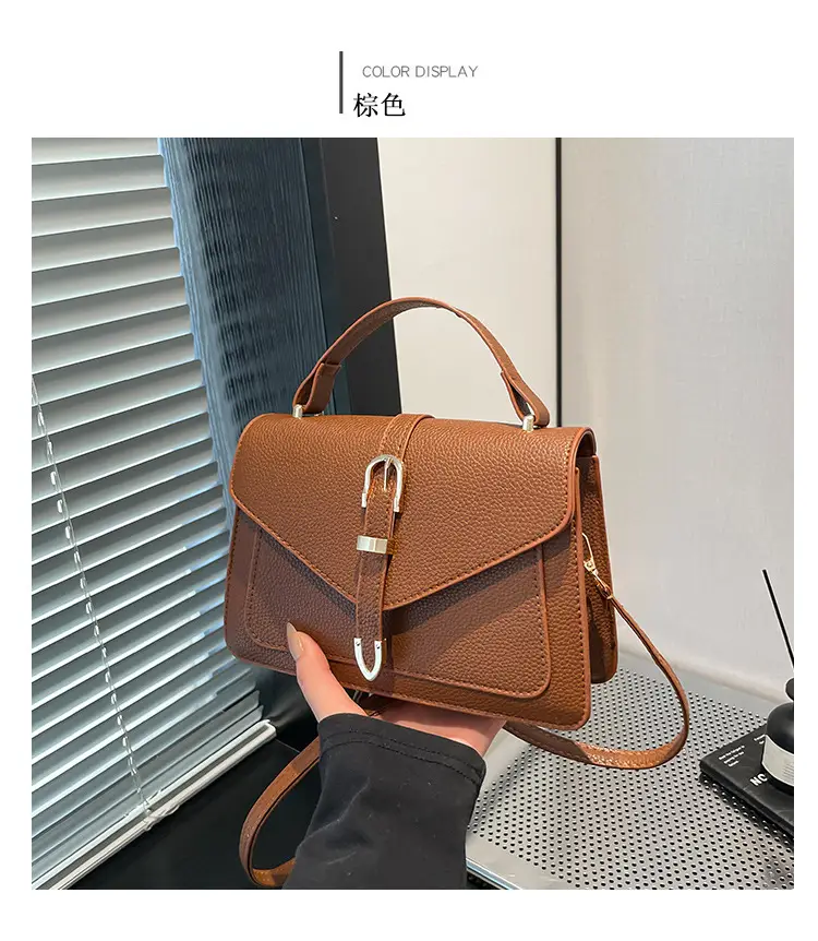 White Square Leather Shoulder Bag for Women — feature 27