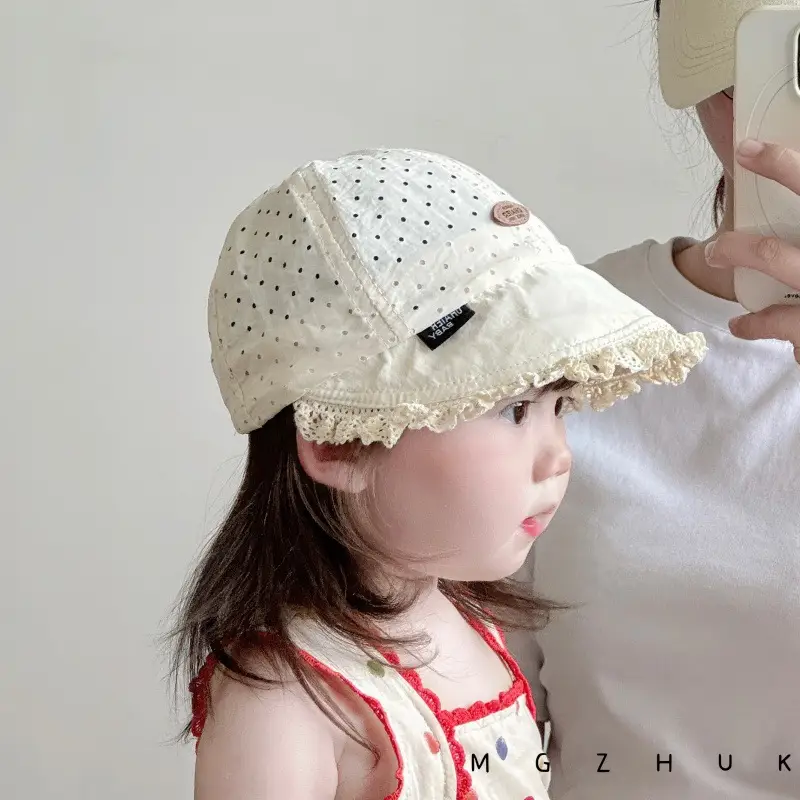 Girls' Lace Princess Cap Sun Hat Quick Dry Mesh — feature 3