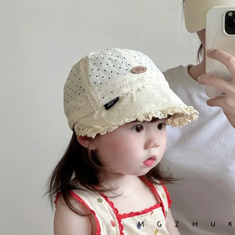 Girls' Lace Princess Cap Sun Hat Quick Dry Mesh — feature 6