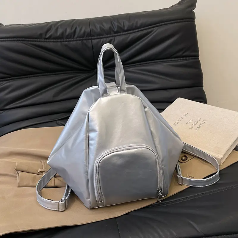 Silver Korean Style Pleated Shoulder Bag 2024 — feature 2