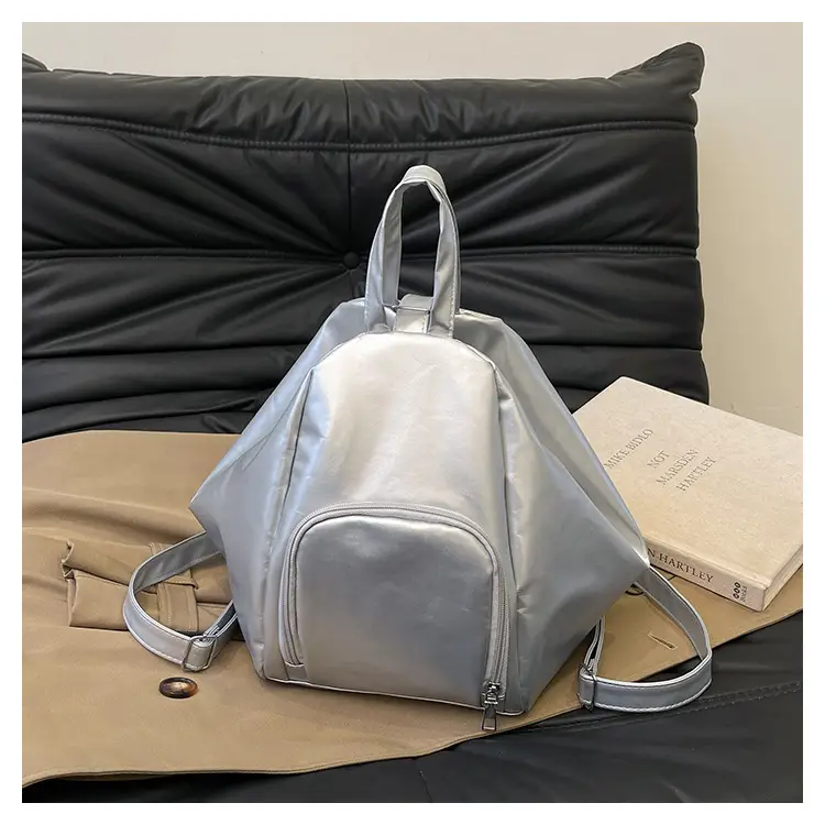 Silver Korean Style Pleated Shoulder Bag 2024 — feature 22