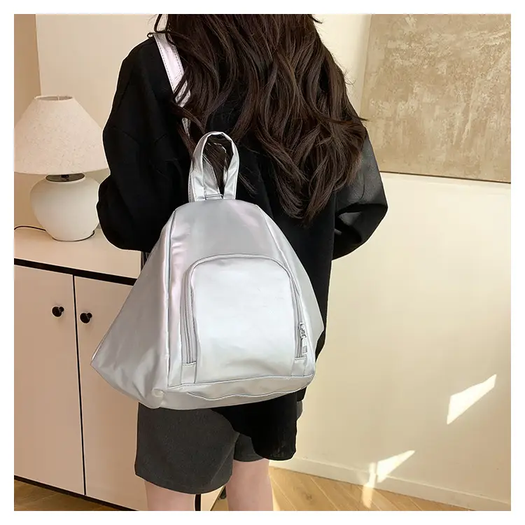 Silver Korean Style Pleated Shoulder Bag 2024 — feature 40