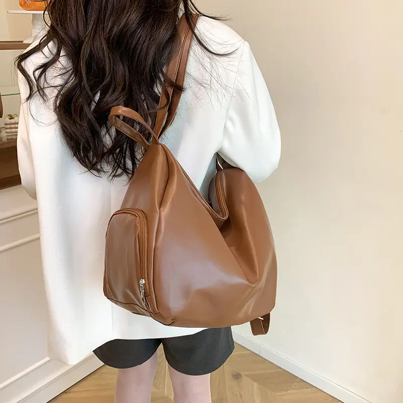 Silver Korean Style Pleated Shoulder Bag 2024 - Image 3