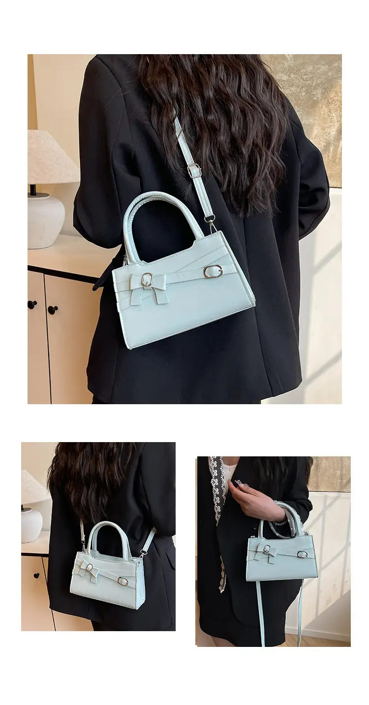 Light Blue Crossbody Bag with Unique Texture for Women — feature 8