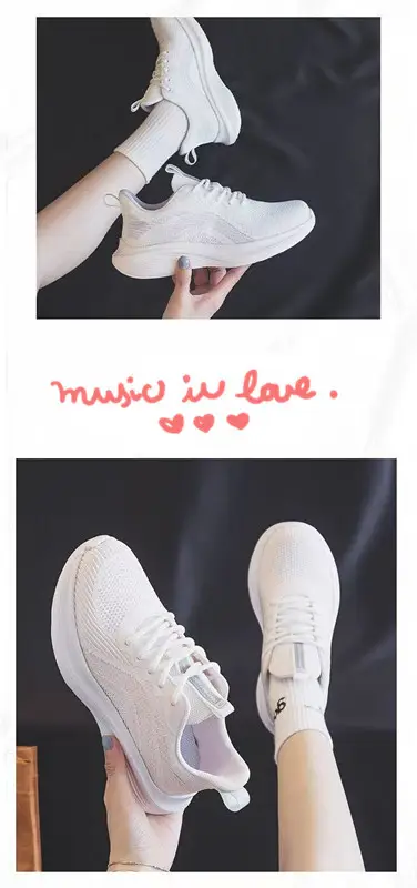 Sports Shoes, New Cross-Border Models, Fly-Woven Mesh, Lightweight, Breathable Running Shoes, Fashionable and Trendy, Soft-Soled, Comfortable Outdoor Women's Shoes — feature 7