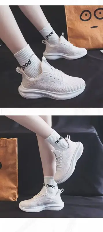 Sports Shoes, New Cross-Border Models, Fly-Woven Mesh, Lightweight, Breathable Running Shoes, Fashionable and Trendy, Soft-Soled, Comfortable Outdoor Women's Shoes — feature 8