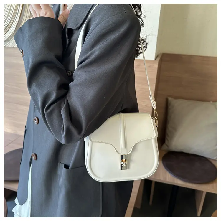 White Saddle Crossbody Bag for Women Spring Summer — feature 21