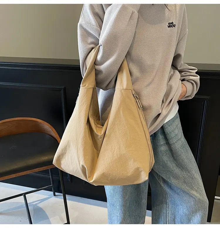 Underarm Tote Bag Large Capacity Solid Color — feature 26