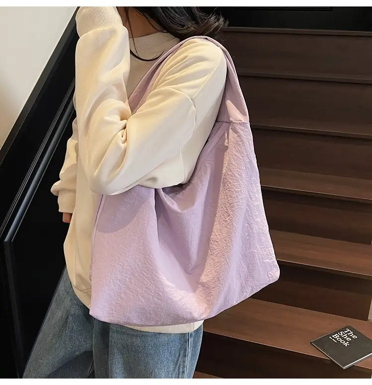 Underarm Tote Bag Large Capacity Solid Color — feature 30