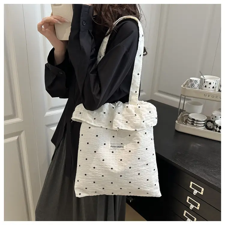 Fairy Ruffled Mesh Tote Bag Women Spring New — feature 16