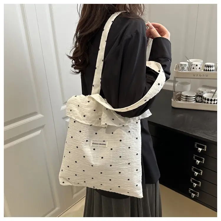 Fairy Ruffled Mesh Tote Bag Women Spring New — feature 17
