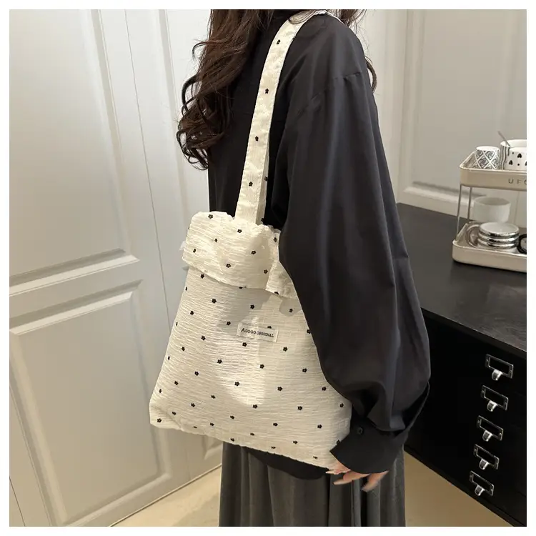 Fairy Ruffled Mesh Tote Bag Women Spring New — feature 18