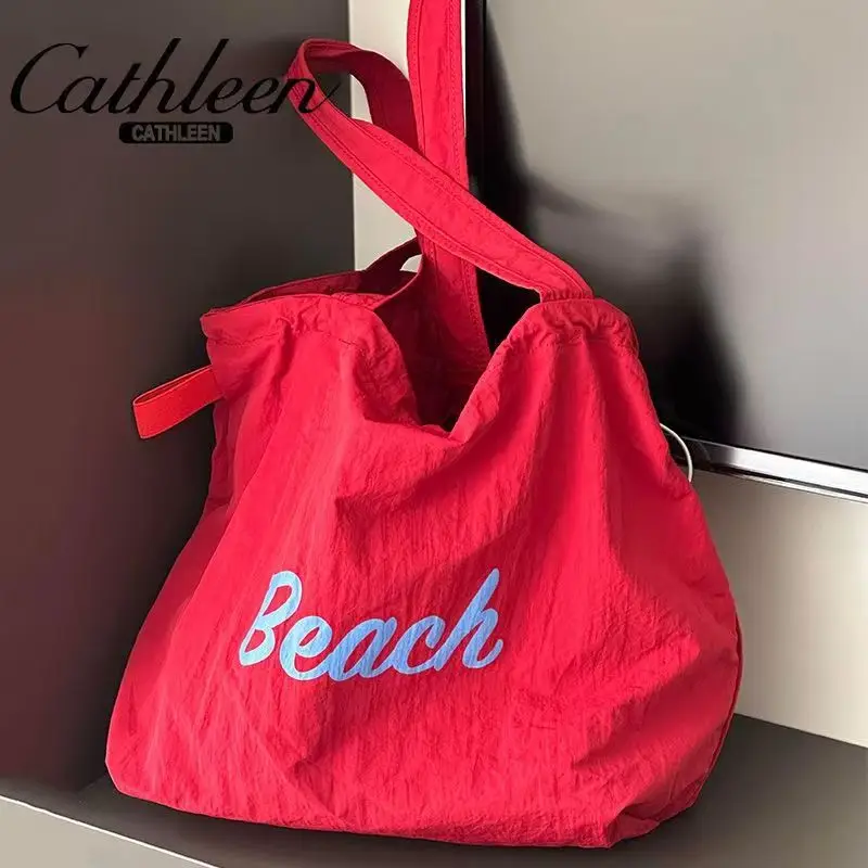 Women's Drawstring Canvas Shoulder Bag Large Capacity — feature 29