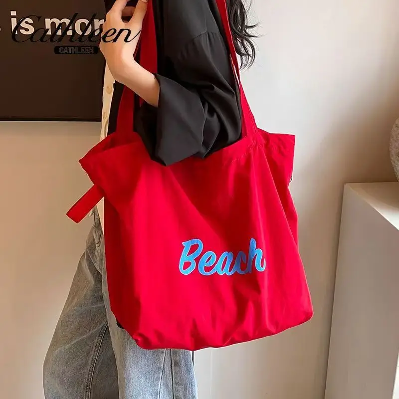 Women's Drawstring Canvas Shoulder Bag Large Capacity — feature 31