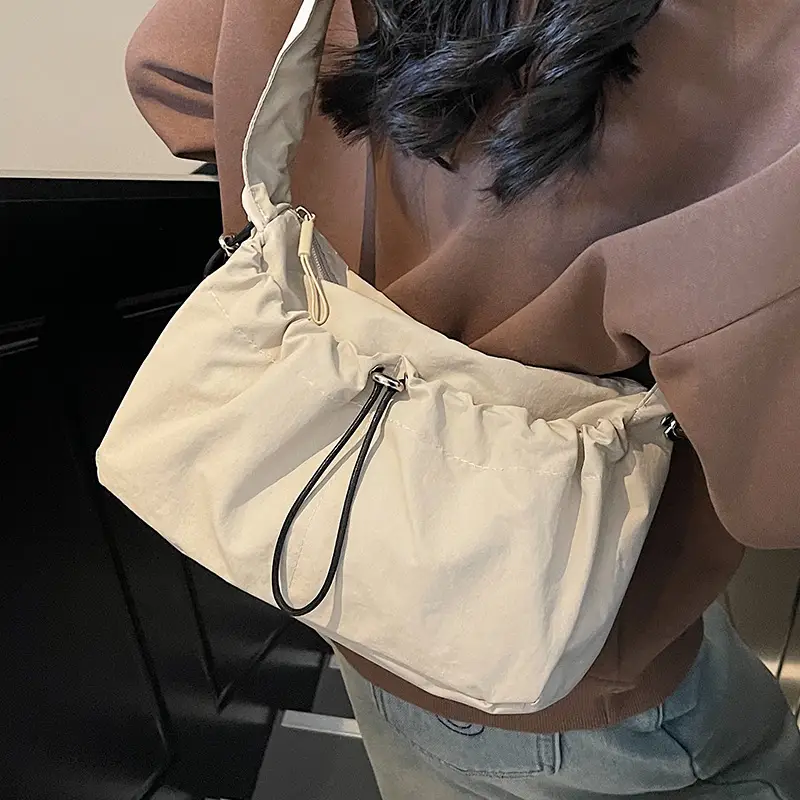 Factory Korean Drawstring Pleated Cloud Bag 2025 - Image 6