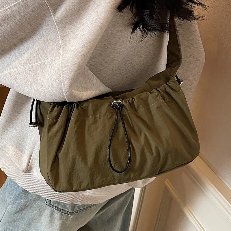 Factory Korean Drawstring Pleated Cloud Bag 2025 - Image 8