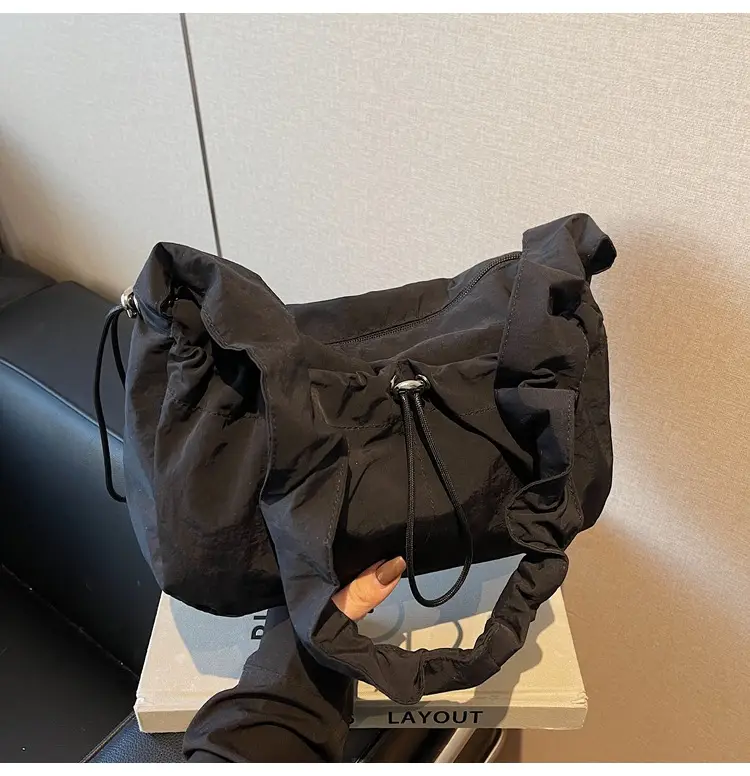 Factory Korean Drawstring Pleated Cloud Bag 2025 — feature 10