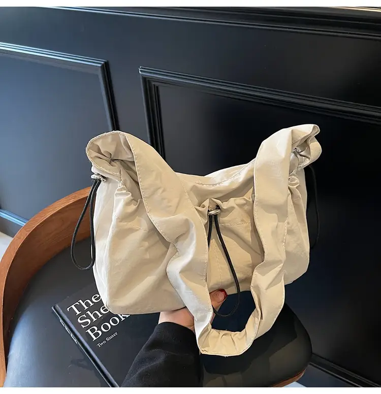 Factory Korean Drawstring Pleated Cloud Bag 2025 — feature 11