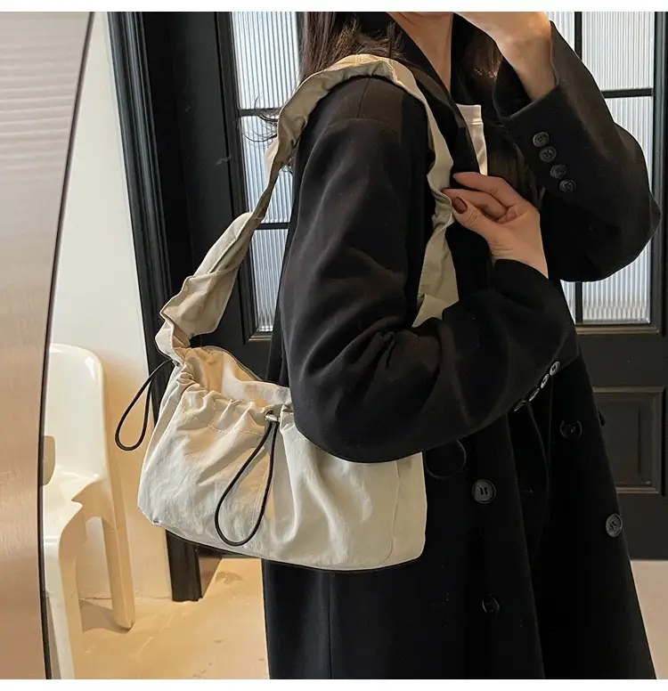 Factory Korean Drawstring Pleated Cloud Bag 2025 — feature 14