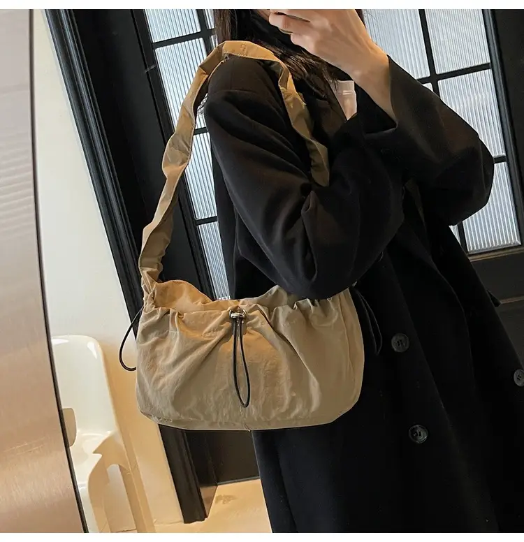 Factory Korean Drawstring Pleated Cloud Bag 2025 — feature 18