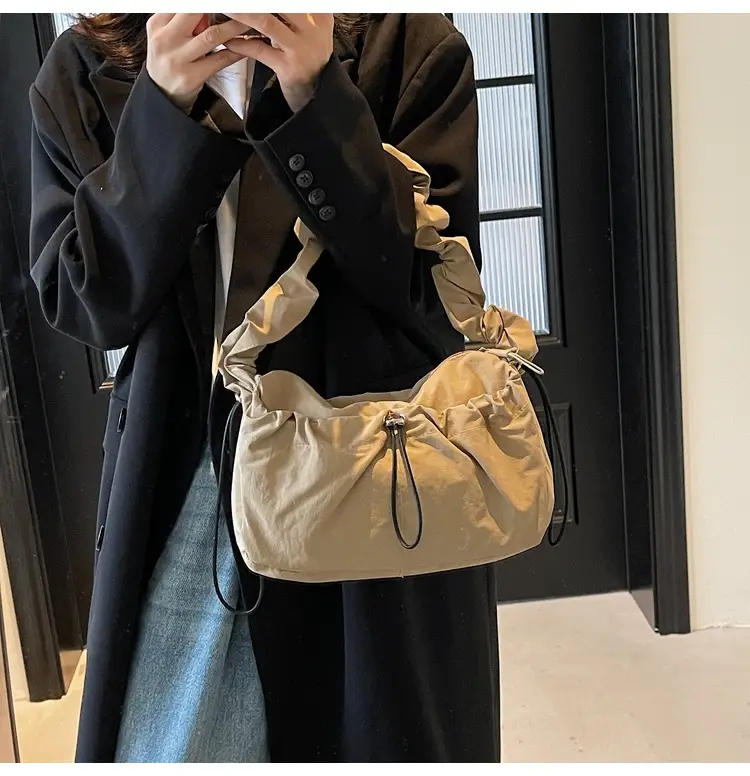 Factory Korean Drawstring Pleated Cloud Bag 2025 — feature 21