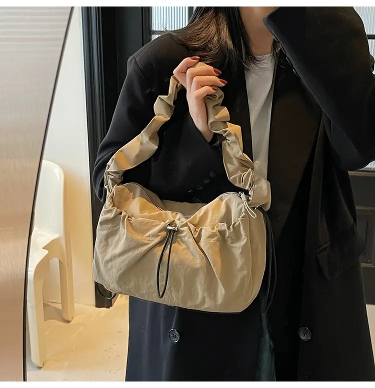 Factory Korean Drawstring Pleated Cloud Bag 2025 — feature 22