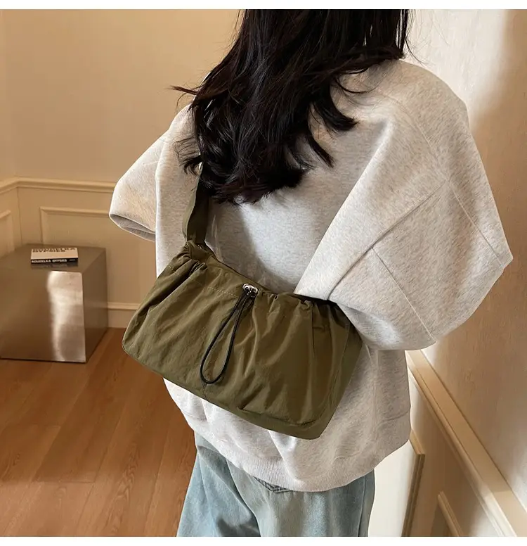Factory Korean Drawstring Pleated Cloud Bag 2025 — feature 24