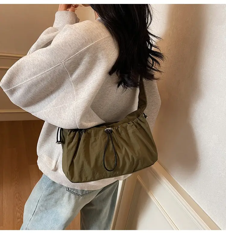 Factory Korean Drawstring Pleated Cloud Bag 2025 — feature 26