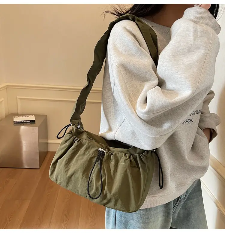 Factory Korean Drawstring Pleated Cloud Bag 2025 — feature 27