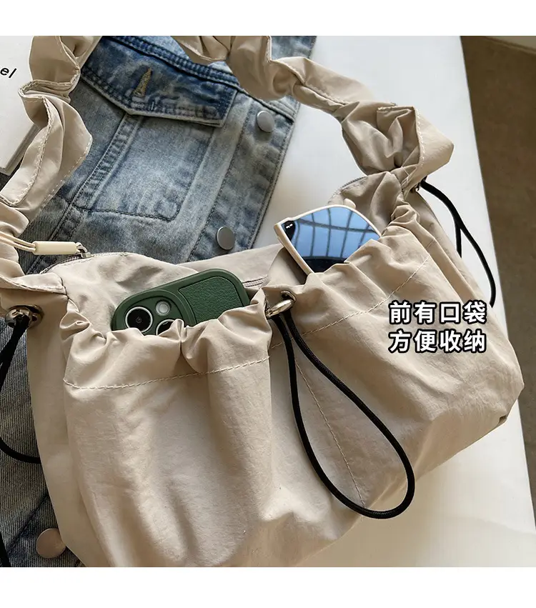 Factory Korean Drawstring Pleated Cloud Bag 2025 — feature 3