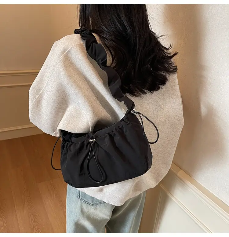Factory Korean Drawstring Pleated Cloud Bag 2025 — feature 31